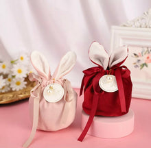 Load image into Gallery viewer, Velvet Bunny Ears Easter Basket